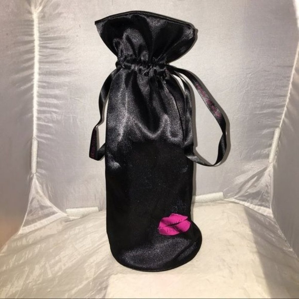 Victoria’s Secret Supermodel satin black bag NWOT